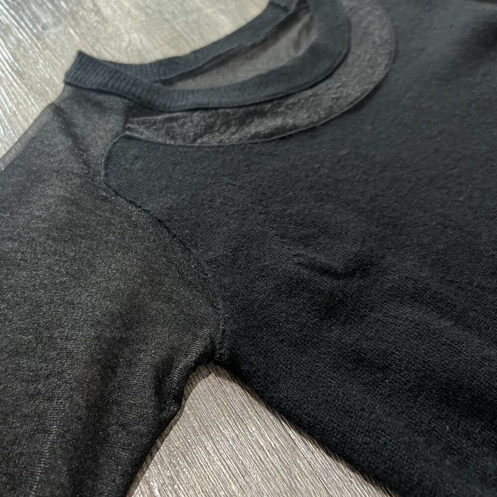 AllSaints Black Sheer Panel Knit Dress US 4 - Picture 9 of 9